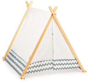 DomTextilu Detský stan v tvare veľkého teepee Biela MUL8111