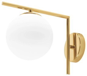 Toolight Toolight, sklenená guľatá nástenná lampa APP674-1W, zlatá, OSW-05638
