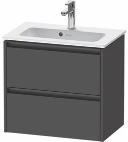 DURAVIT Ketho 2 závesná skrinka pod umývadlo Compact, 2 zásuvky, 610 x 390 x 549 mm, grafit matný, K25255049490000