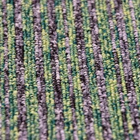 Tapibel, Kobercový štvorec Coral Lines 60376-50 zeleno-šedý 50 x 50 cm, chodba / predsieň