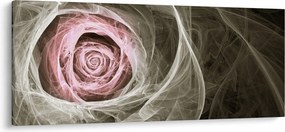 Obraz - Abstraktné ruže svetlo ružová (120x50 cm)