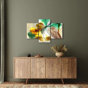 Obraz - Listy s pierkom (90x60 cm)