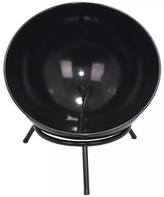 Prenosné ohnisko na drevo 57x30 cm čierne