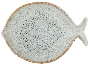 Modrý/béžový servírovací tanier z kameniny Fleur – Bloomingville