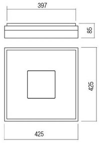 Redo 01-1998 - stmievateľné LED stropné svietidlo MAYA LED/42W/230V 42,5x42,5 cm zlaté