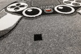 Koberec Lima G928A Gamepad svetlosivý / tmavosivý kruh