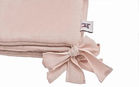 Bellamy Ružový ľanový mantinel do postieľky DUSTY PINK