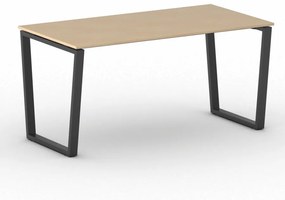 Kancelársky stôl PRIMO IMPRESS, čierna podnož, 1600 x 800 mm, buk