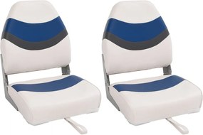vidaXL Skladacie sedadlá do člna 2 ks s vysokým operadlom 44x38x55 cm