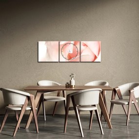 Obraz - Ruže (s hodinami) (90x30 cm)