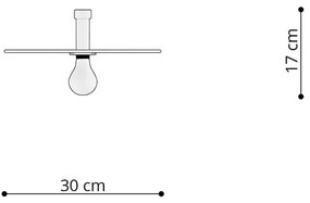 Čierne stropné svietidlo ø 30 cm Soho - Nice Lamps