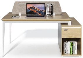 Kancelársky set pre 2 osoby Houseland Profit Max 04 1614 dub/biela