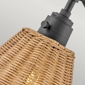 Hinkley HK-ARTI-1W-BK-NR-Bodové nástenné svietidlo ARTI 1xE27/60W/230V čierna/hnedá