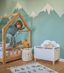 Textilný úložný vak, vrece, kôš na hračky, DINOSAURUS