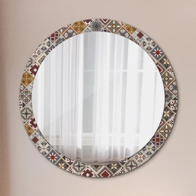 Okrúhle ozdobné zrkadlo Turecký vzor fi 90 cm