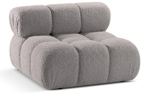 Svetlosivý modul pohovky z textílie bouclé (stredový diel) Bellis – Micadoni Home