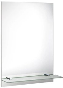 Aqualine, Zrkadlo 50x70cm, vrátane závesov a otvorov pre polici, 22429