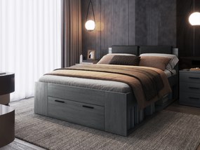 Manželská posteľ 140 cm Afrodita Typ 50 (s úl. priestorom) (dub karbónový) . Akcia -20%. Vlastná spoľahlivá doprava až k Vám domov. 1108223