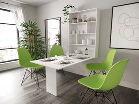 Moderný nástenný stôl Elvana (biela). Vlastná spoľahlivá doprava až k Vám domov. 1054131