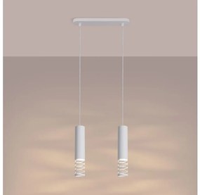 Sollux SL.1687 - Luster na lanku LAMI 2xGU10/10W/230V biela