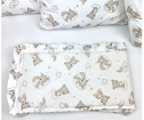 INTERMEDIC SK Mantinel do postieľky s volánikom Teddy / minky krémová – 180x30 cm