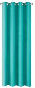Tyrkysový zatemňovací záves na krúžkoch LOGAN 135x250 cm