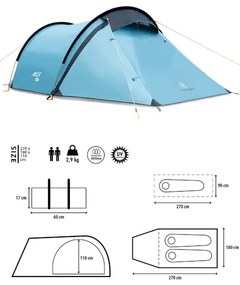 Turistický stan  North Peak NILS Camp NC6003 - modrý