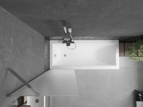Mexen Next, vaňová zástena 1-krídlová 60 x 150 cm, fixné krídlo, 6 mm námraza sklo, chrómový profil, 895-060-000-00-30-01