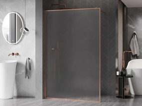 Mexen, Mexen Kioto-XF sprchová stena s rámom 150 x 202 cm, matná 10 mm, brúsená meď - 800-150-104-65-30-X