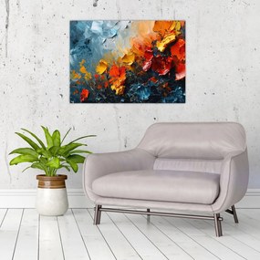 Obraz - Abstraktná maľba kvetov III. (70x50 cm)