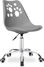 Tmavosivá otočná stolička Grover