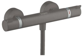 Hansgrohe Ecostat Comfort, termostatická sprchová batéria, čierna-chrómová kartáčovaná, HAN-13116340