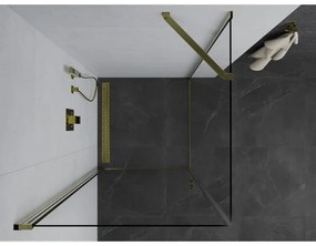 Mexen Pretoria sprchovací kút 90x90cm, číre sklo/zlatý profil, 852-090-090-50-00