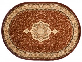 Kusový koberec klasický vzor 2 hnedý ovál 140x190cm