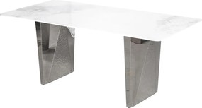 Jedálenský stôl Modig 200 cm strieborný/mramor