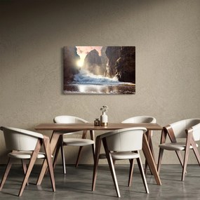 Obraz - Skaly a vlny oceánu (90x60 cm)