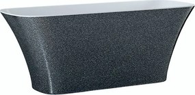 Besco Voľne stojaca vaňa z liateho mramoru Assos S-Line Glam 160x70 BESCO-Rozmery: 160x70, BESCO-Farba: Biela/grafit