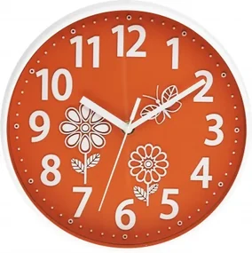 Nástenné hodiny MPM, 3230.60 - oranžová, 25cm