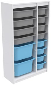 Organizér na hračky Dremonka 6 (biela + sivá + modrá). Akcia -22%. Vlastná spoľahlivá doprava až k Vám domov. 1124280