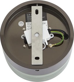 Dizajnové nástenné svietidlo čierne so svetlozeleným sklom IP44 - Michele