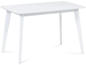 Autronic -  Jedálenský stôl AUT-008 WT 120x75cm, nohy masív, doska MDF, biely