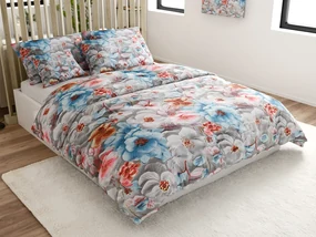 Obliečky z mikrovlákna BLOSSIVA sivá Rozmer obliečky: 2 ks 70 x 90 cm | 200 x 220 cm