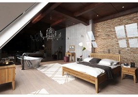 Dvojlôžková posteľ z dubového dreva 180x200 cm Odys - The Beds