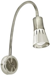 Candellux ARENA Nástenné svietidlo WYSIĘGNIK 1*40W R50 E14 Nickel Mat 91-94776