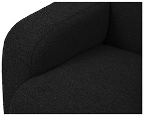Čierna rohová pohovka z textílie bouclé (pravý roh) Molino – Micadoni Home