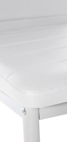 Jedálenská stolička Mayfair - koženka - Biela