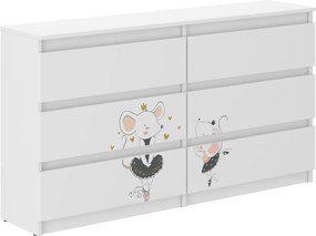 Wooden Toys Detská komoda R-140 MYSZKA SAFARII