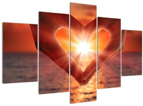 Obraz - Slnko v srdci (150x105 cm)
