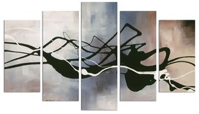 Viacdielny obraz Black Lines, 110 × 60 cm