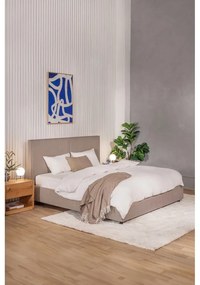 Čalúnená dvojlôžková posteľ taupe s úložným priestorom s roštom 180x200 cm Myra Bold – Bonami Selection